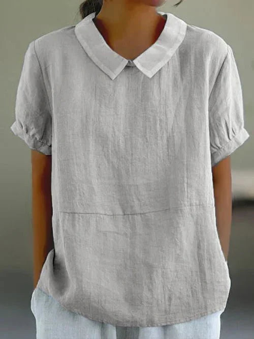 Elira | Polished Relaxed Collar Blouse