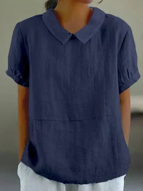 Elira | Polished Relaxed Collar Blouse