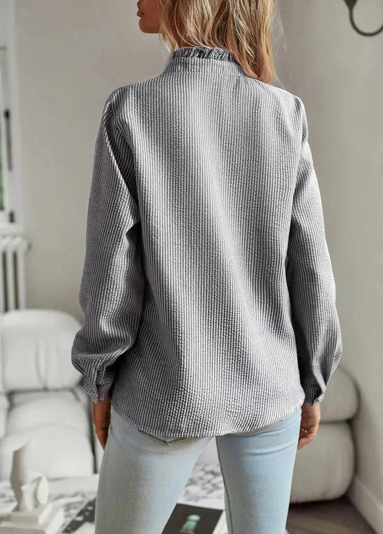 Isolde | Feminine Ruffle Button Blouse