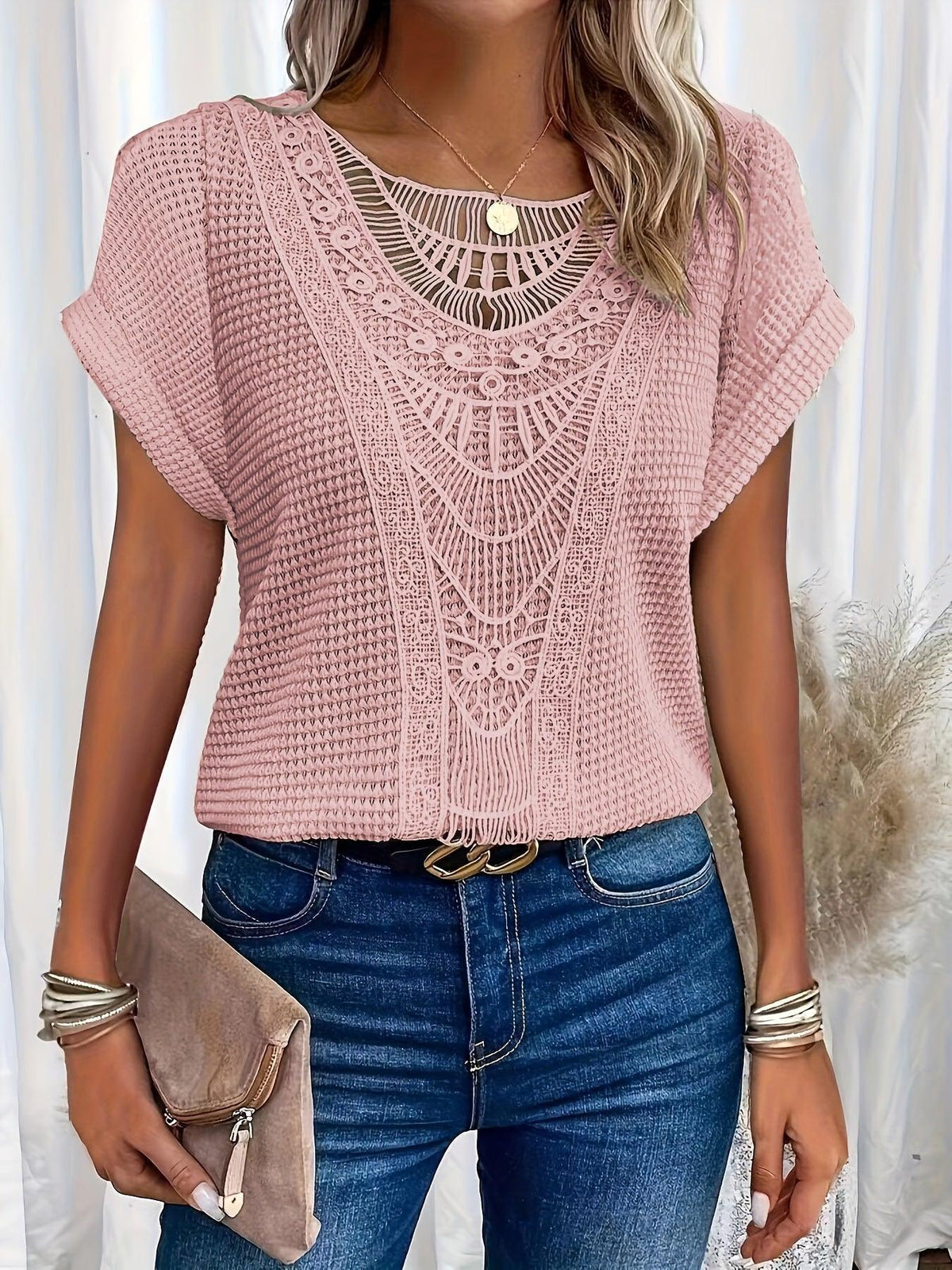 Clio | Knitted Top with Intricate Detailing