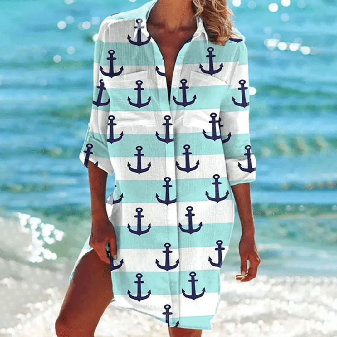 Kaelina | Lightweight Button Beach Cover-Up