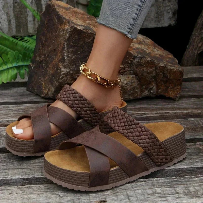 Ardelle | Braided Platform Comfort Sandals