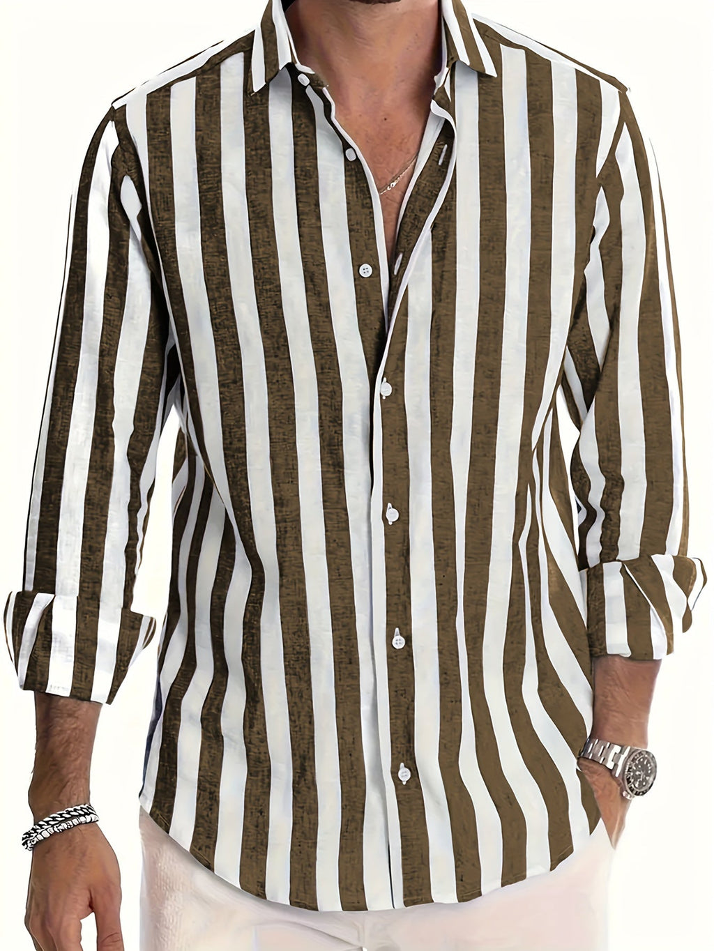 Men’s Striped Long Sleeve Shirt