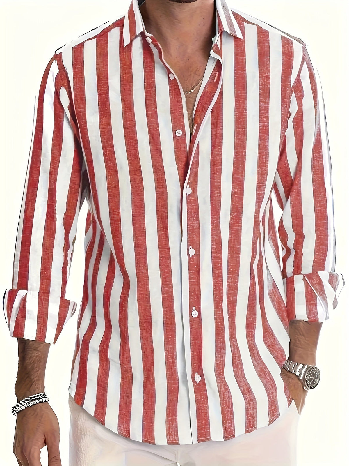 Men’s Striped Long Sleeve Shirt