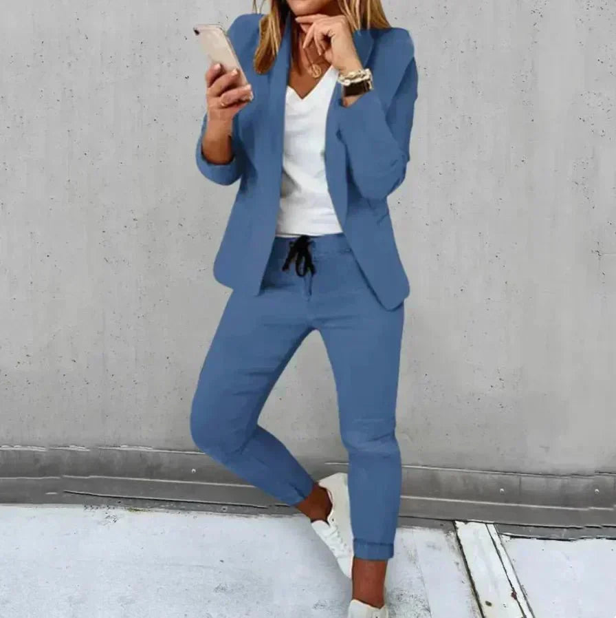 Women’s Casual Blazer & Jogger Set