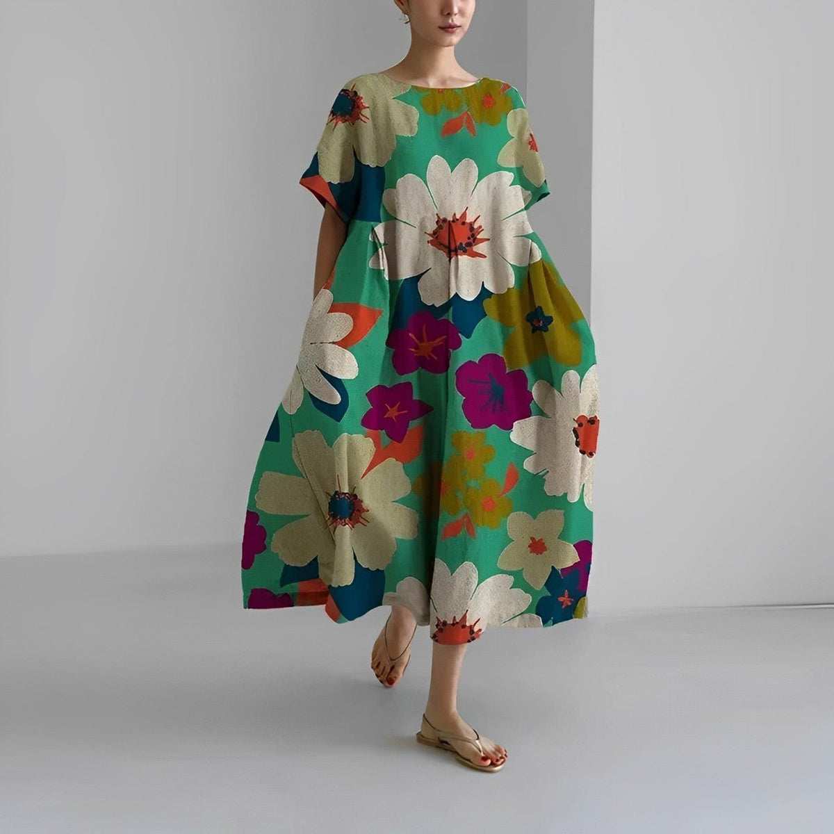 Isabella | Elegant Vibrant Floral Dress