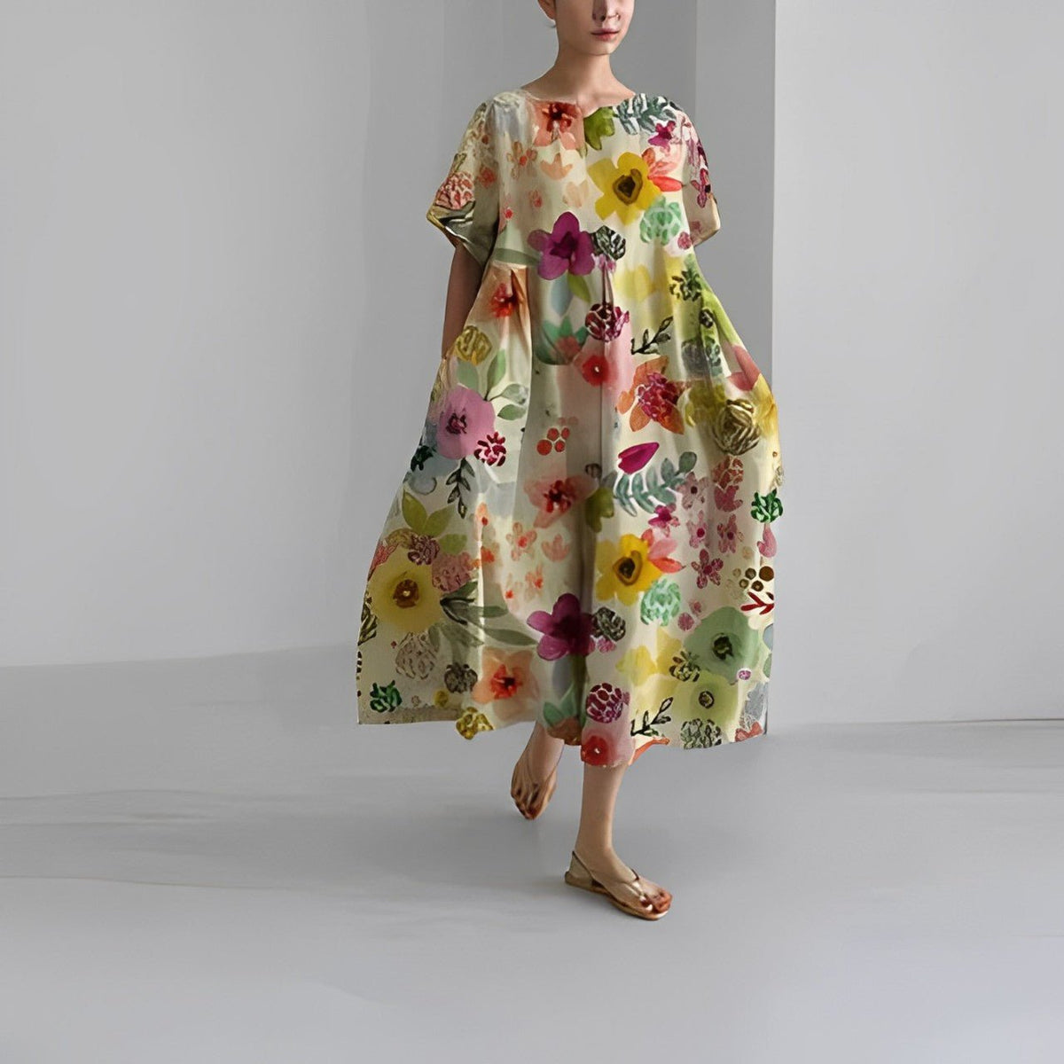 Isabella | Elegant Vibrant Floral Dress