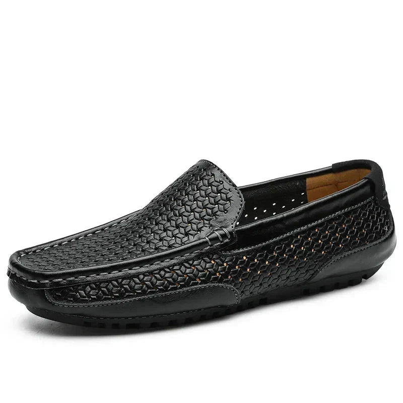 Lucio Fontana Faux Leather Loafers