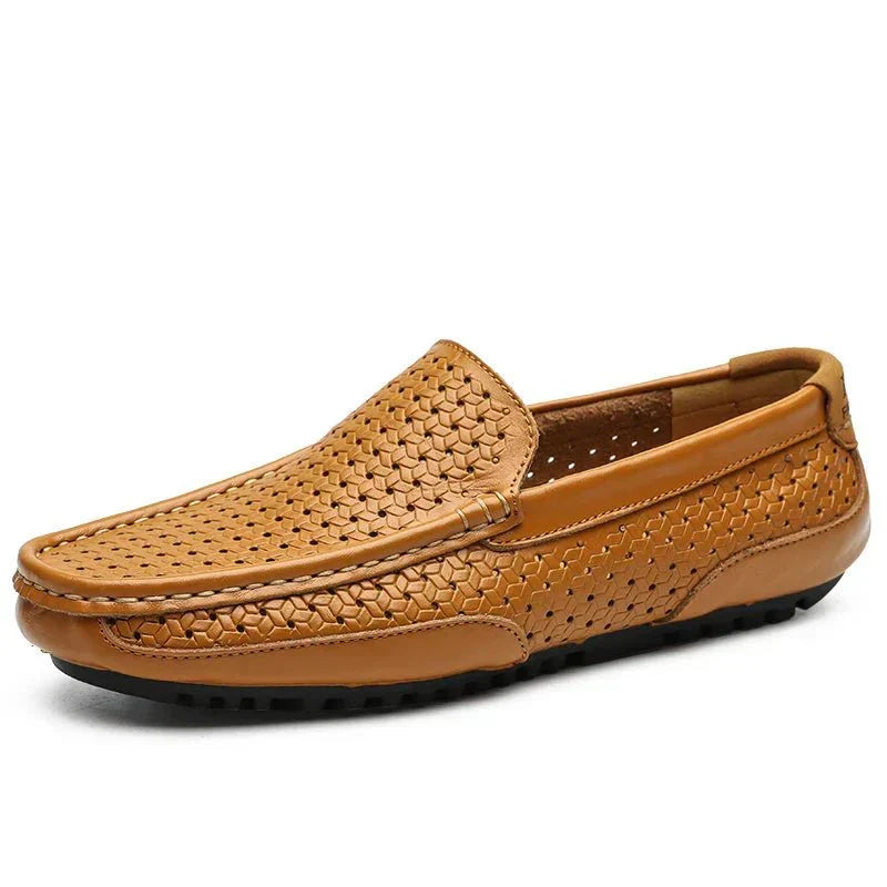 Lucio Fontana Faux Leather Loafers
