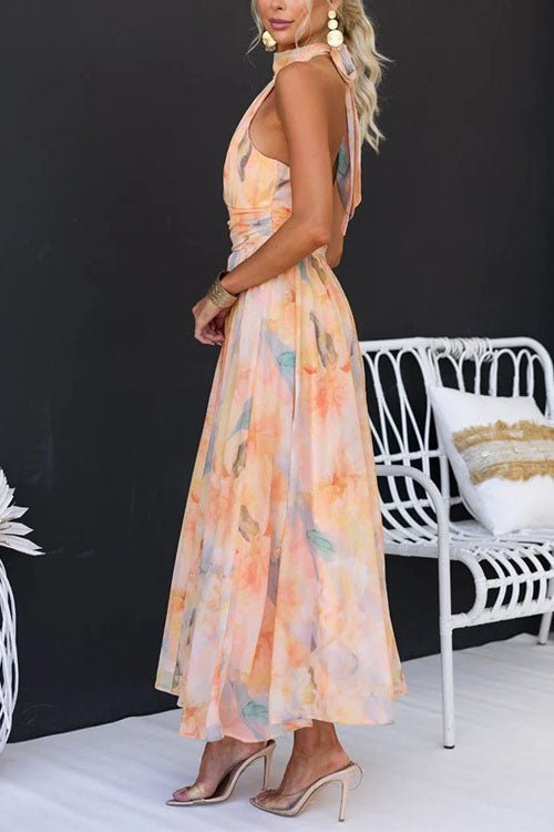 Maristella | Open Back Maxi Dress