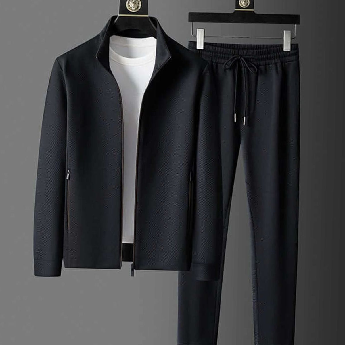 Vance | Men’s Full-Zip Stand-Collar Tracksuit & Drawstring Joggers Set