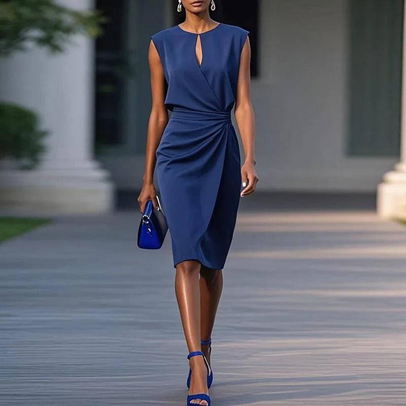 Celeste | Elegant Draped Midi Dress