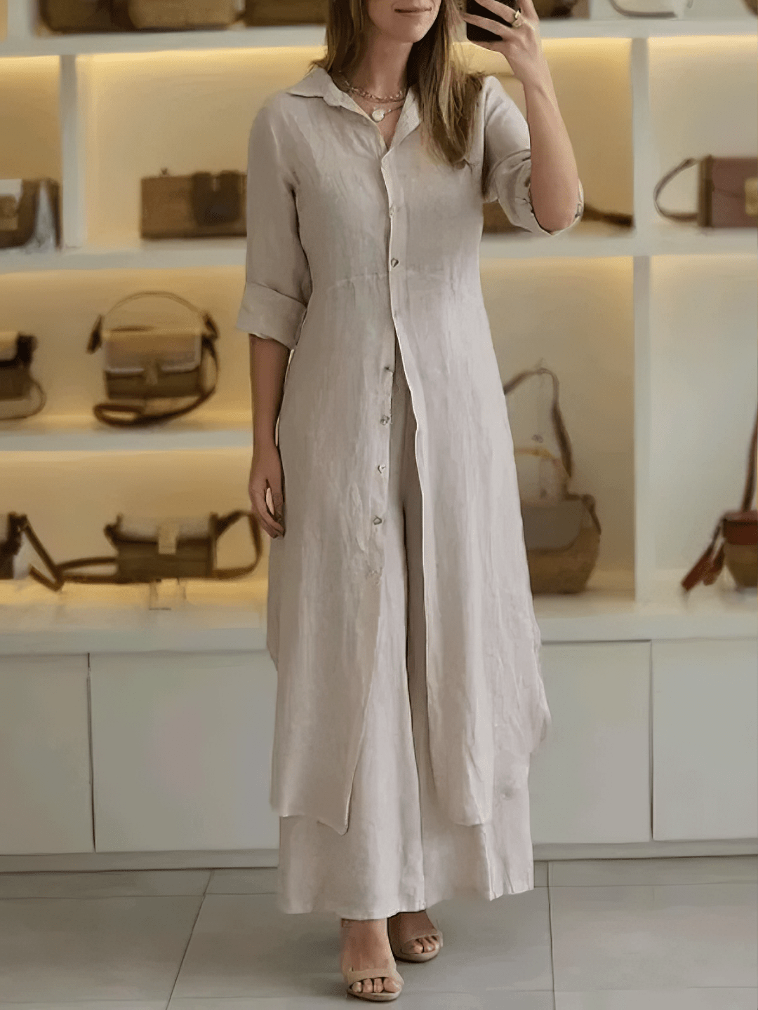 Maribel | Classic Longline Buttoned Set
